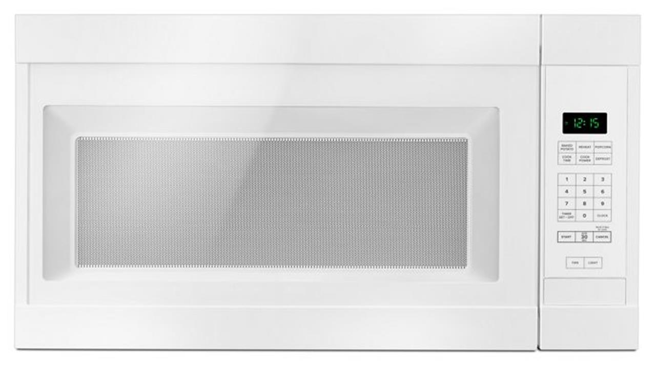Amana over the range microwave AMV2307FFDW. 1.7 cubic foot capacity. This Amana microwave has a push(..)