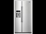 Maytag MSC21C6MFZ side by side counter depth refrigerator with ice and water dispenser. 21 cubic foo(..)