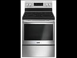 Maytag MER6600FZ electric glass top range with 5 burners. 5.3 cubic foot with 10 year warranty on gl(..)