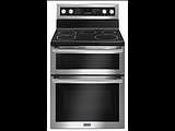 Maytag MET8800FZ electric glass top range with double oven and convection lower oven. This unit has (..)