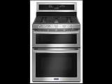 Maytag MGT8800FZ double oven range with convection cooking in the lower oven. 5 burners with solid f(..)