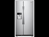 Whirlpool side by side refrigerator WRS321SDHZ with ice and water dispenser. 33” wide and 21 cubic f(..)