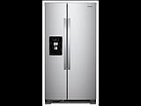 Whirlpool side by side refrigerator WRS325SDHZ with water and ice dispenser. 36” wide and 25 cubic f(..)