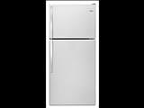 Whirlpool top mount refrigerator WRT318FZDM with glass shelves. This 18 cubic foot refrigerator is a(..)