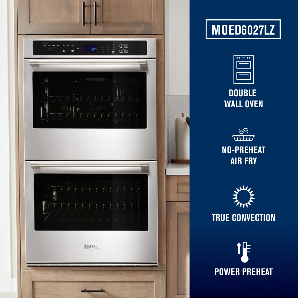 Maytag Maytag - 27" Built-In Electric Convection Double Wall Oven with Air Fry - Fingerprint Resistant Stainless Steel 1
