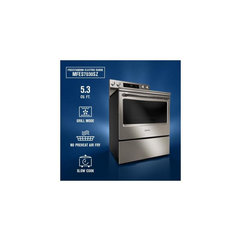 Maytag MFES7030SZ 30-Inch Wide Electric Range With Grill Mode and No Preheat Air Fry - 5.3 cu. ft. 1